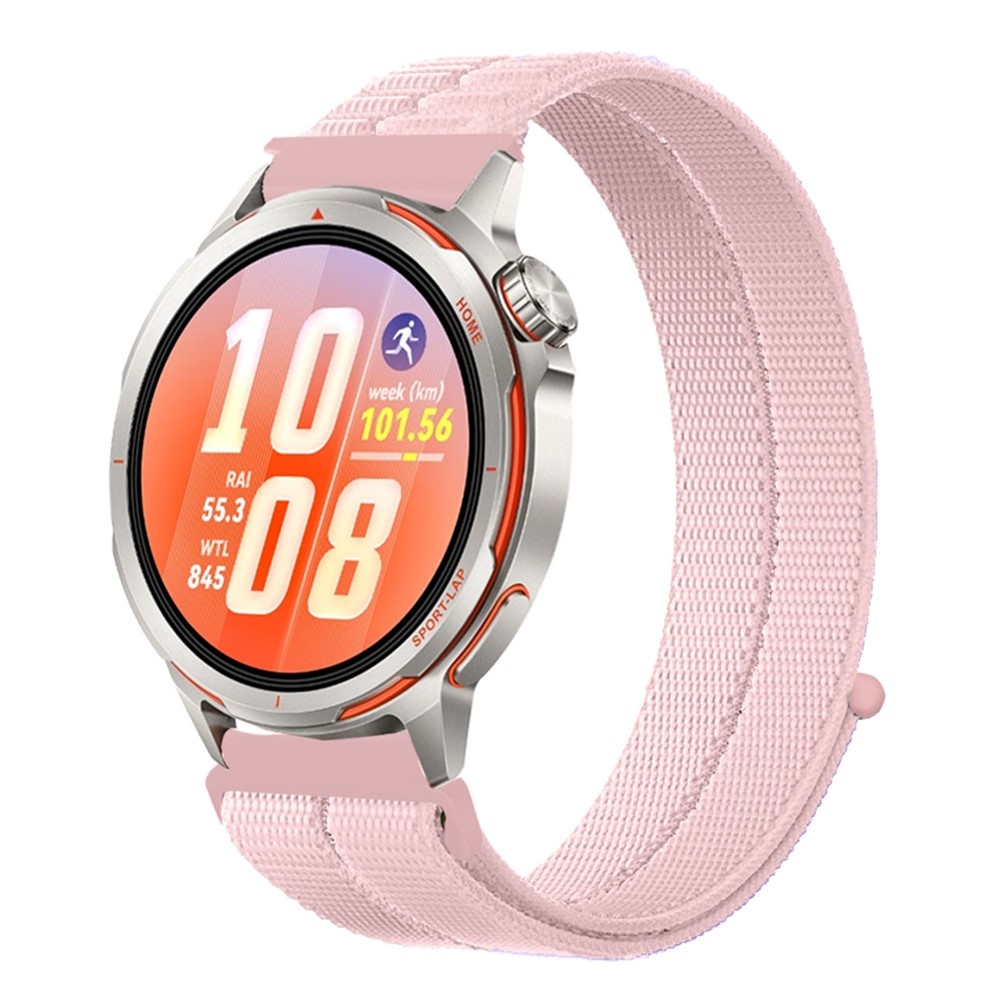 Loops nylonový remienok 20mm na Samsung Galaxy Watch7 44mm/40mm - ružový