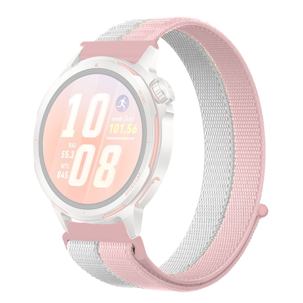 Loops nylonový remienok 20mm na Samsung Galaxy Watch7 44mm/40mm - šedý/ružový
