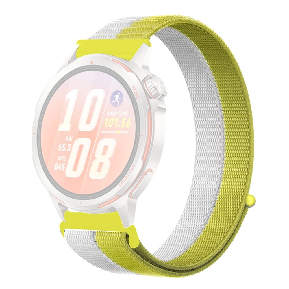 Loops nylonový remienok 20mm na Samsung Galaxy Watch7 44mm/40mm - žltý
