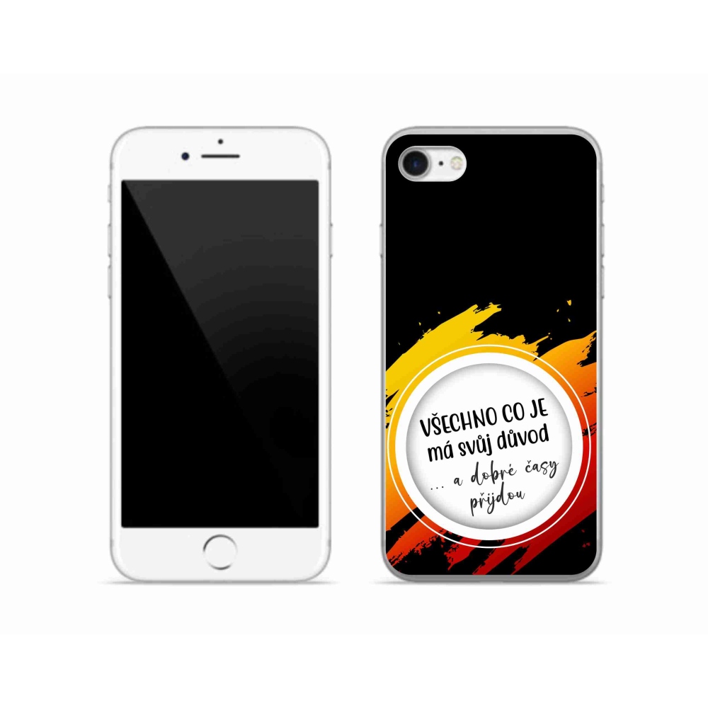 Gélový kryt mmCase na iPhone SE (2022) - citát 3 čierne pozadie