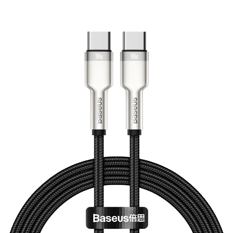 Baseus Cafule Metal Series Dátový Kábel USB-C - USB-C 100W 1m Black