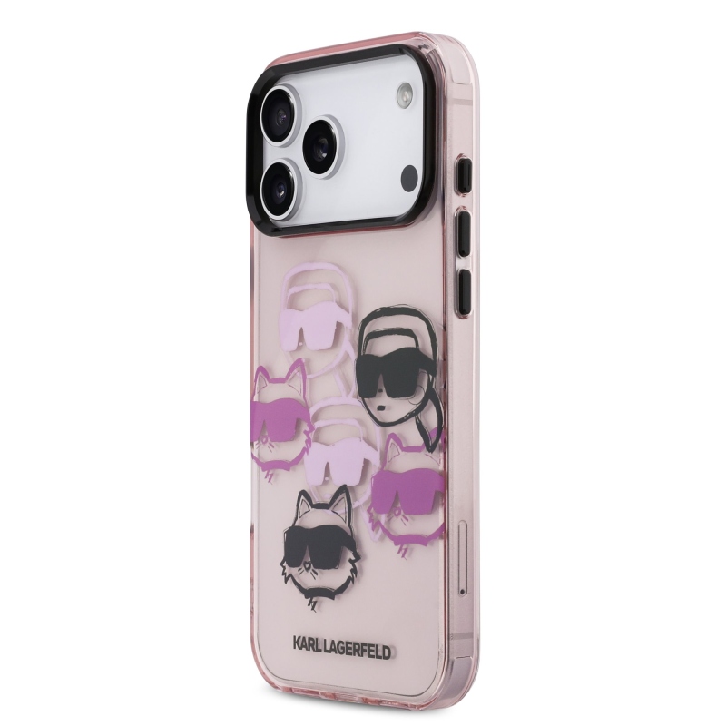 Karl Lagerfeld IML Multi K&CH Heads Zadný kryt pre iPhone 17 Pro Max Pink