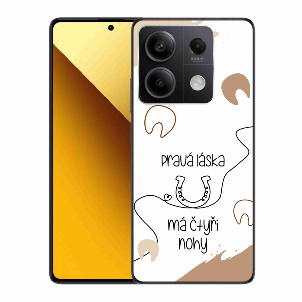 Gélový kryt mmCase na Xiaomi Redmi Note 13 5G - konský motív biele pozadie