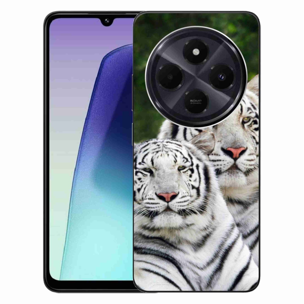 Gélový obal mmCase na Xiaomi Redmi 14C/Poco C75 - bieli tigre