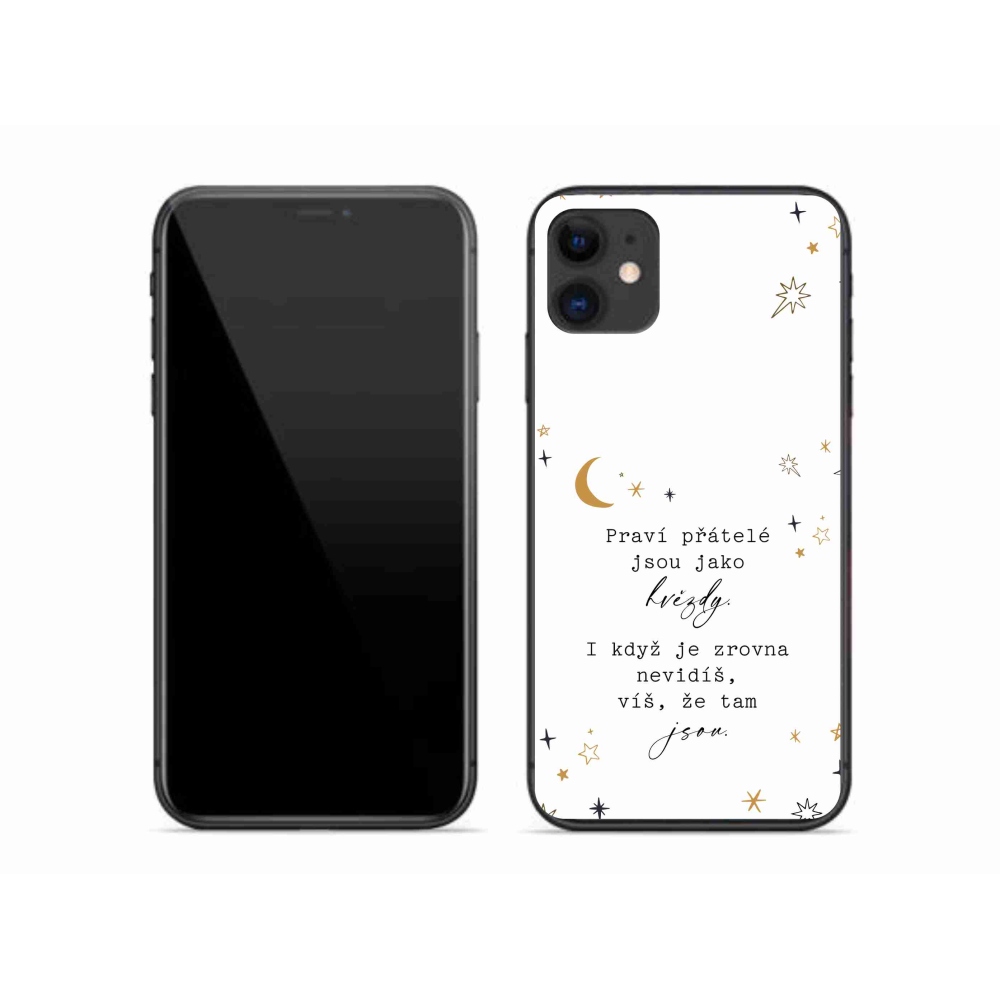 Gélový kryt mmCase na iPhone 11 - citát 6 biele pozadie