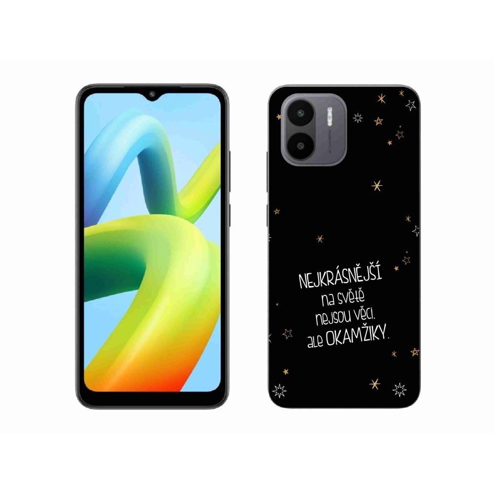 Gélový kryt mmCase na Xiaomi Redmi A1 - citát 4 čierne pozadie