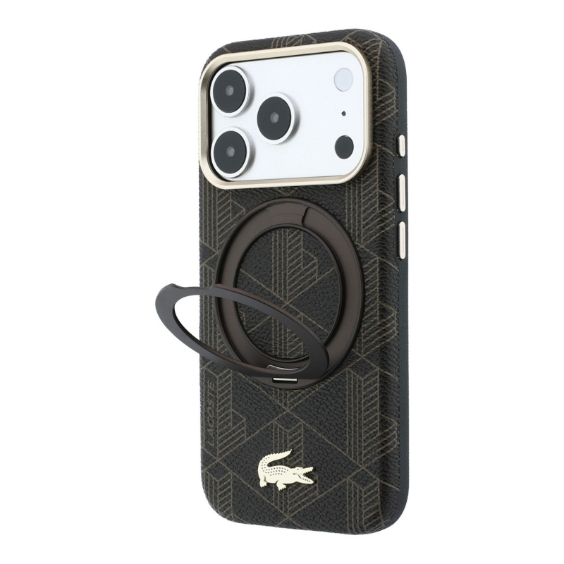 Lacoste PVC Semi Wrap Blend Ring Stand MagSafe zadný kryt pre iPhone 18 Pro v odtieni Light Gold