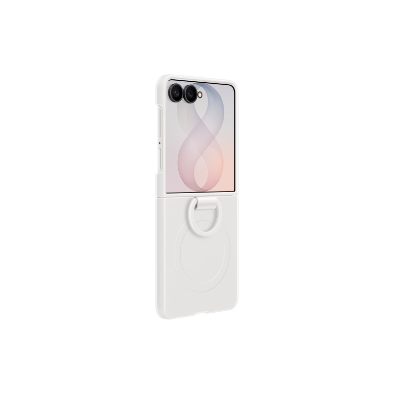 EF-EF776CWE Samsung silikónové magnetické puzdro s krúžkom pre Galaxy Z Flip 8, krémová farba