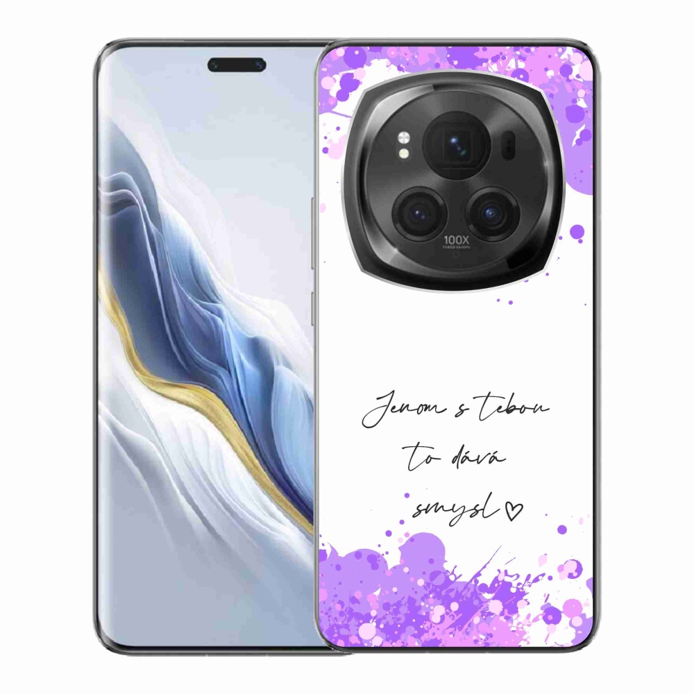 Gélový kryt mmCase na Honor Magic 6 Pro 5G - zamilovaný text biele pozadie