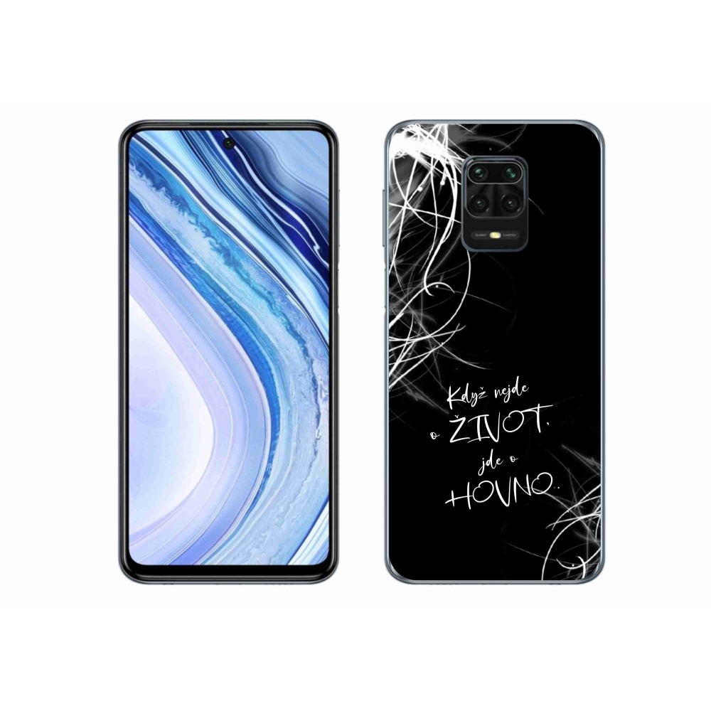 Gélový kryt mmCase na Xiaomi Redmi Note 9S - vtipný text 16 čierne pozadie