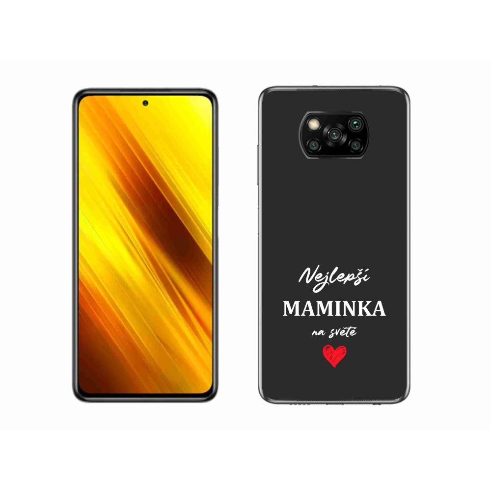 Gélový kryt mmCase na Xiaomi Poco X3 Pro - najlepšia mamička 1 čierne pozadie