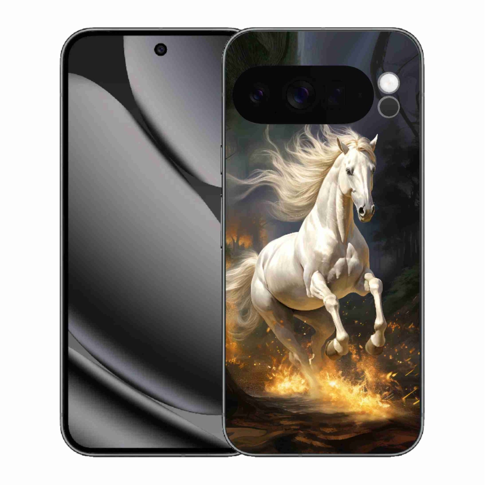Gélový kryt mmCase na Google Pixel 10 Pro XL - biely kôň 2