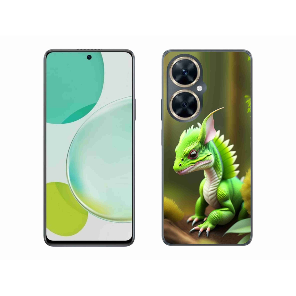 Gélový kryt mmCase na Huawei Nova 11i - zelený dráčik