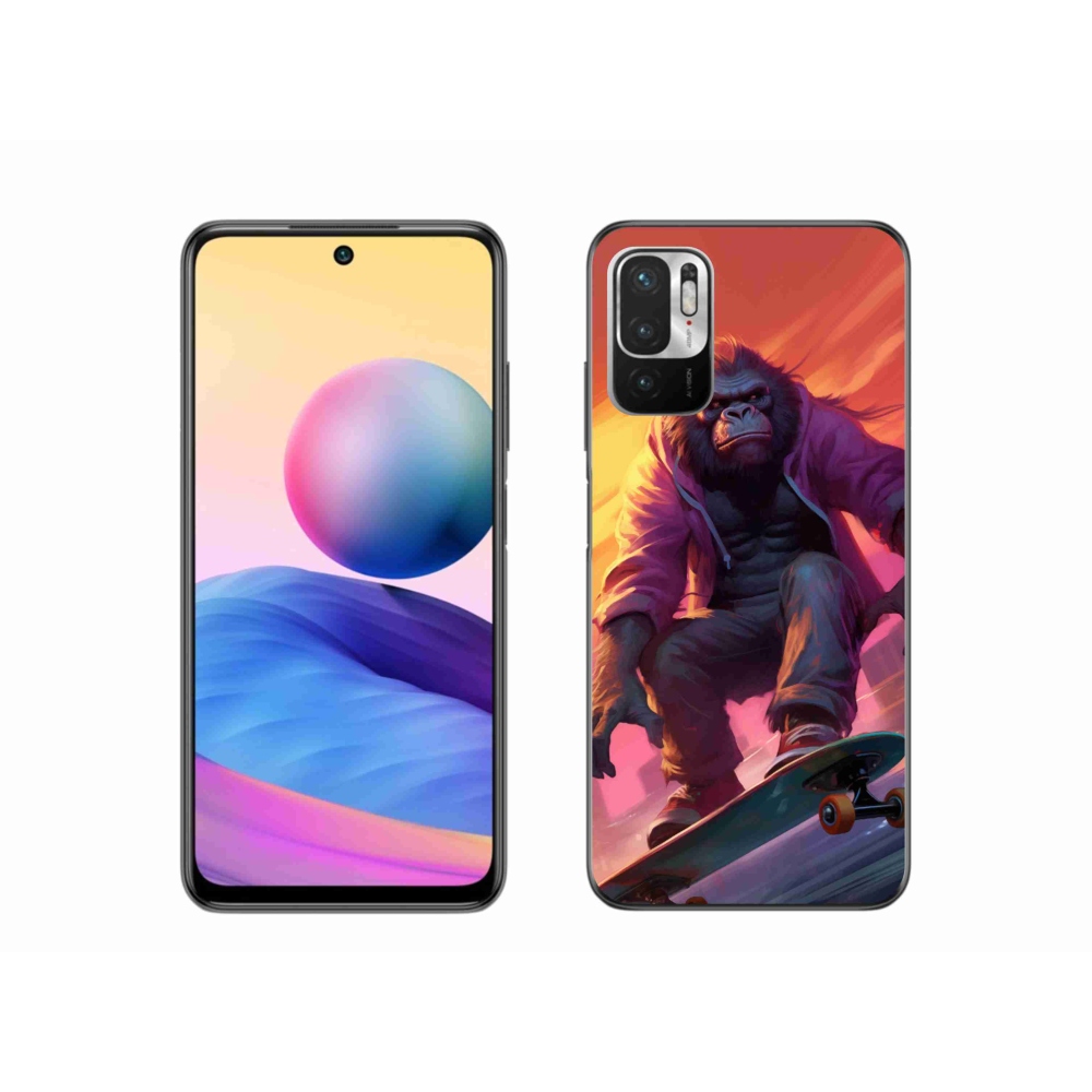 Gélový kryt mmCase na Xiaomi Redmi Note 10 5G - gorila na skateboarde