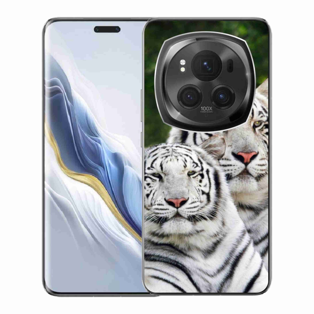 Gélový obal mmCase na Honor Magic 6 Pro 5G - bieli tigre