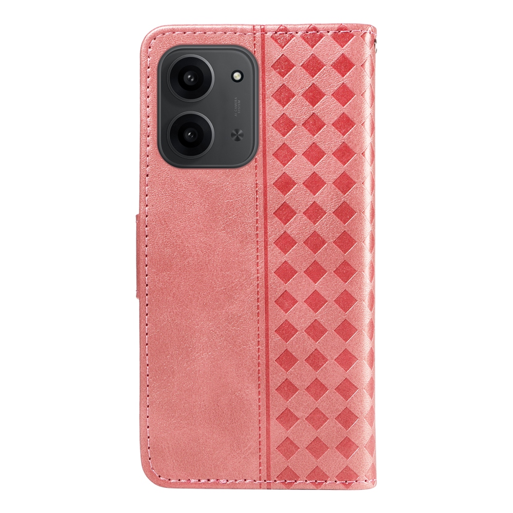 Grids knižkové púzdro na Xiaomi Redmi 15C 4G/5G (173mm) - ružovozlaté
