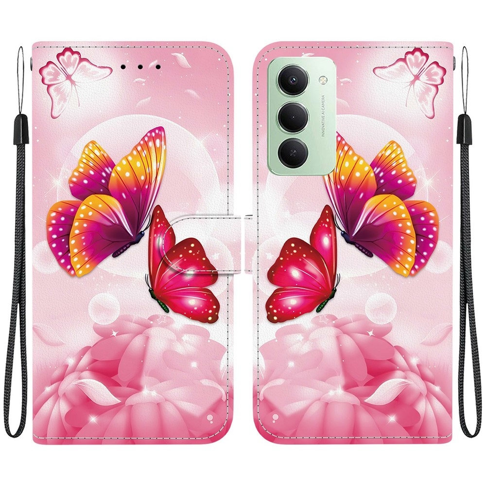 Versatile knižkové puzdro na Xiaomi Redmi 15 4G (171mm) - ružové motýle