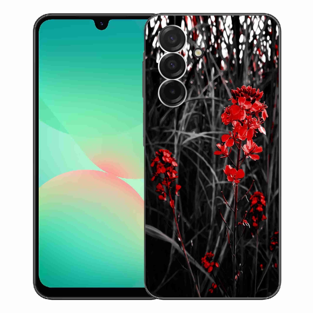 Gélový kryt mmCase na Samsung Galaxy A26 5G - červená rastlina