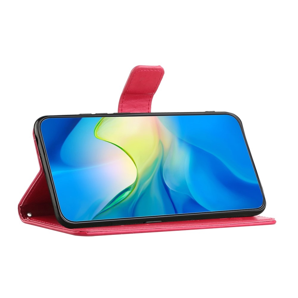 Flower knižkové púzdro na Samsung Galaxy S25 Edge - červené