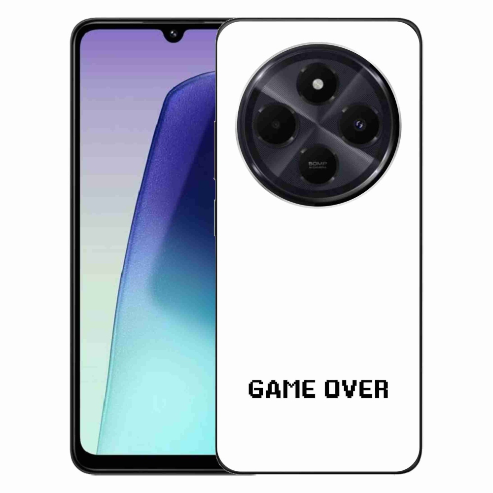 Gélový kryt mmCase na Xiaomi Redmi 14C/Poco C75 - game over biele pozadie