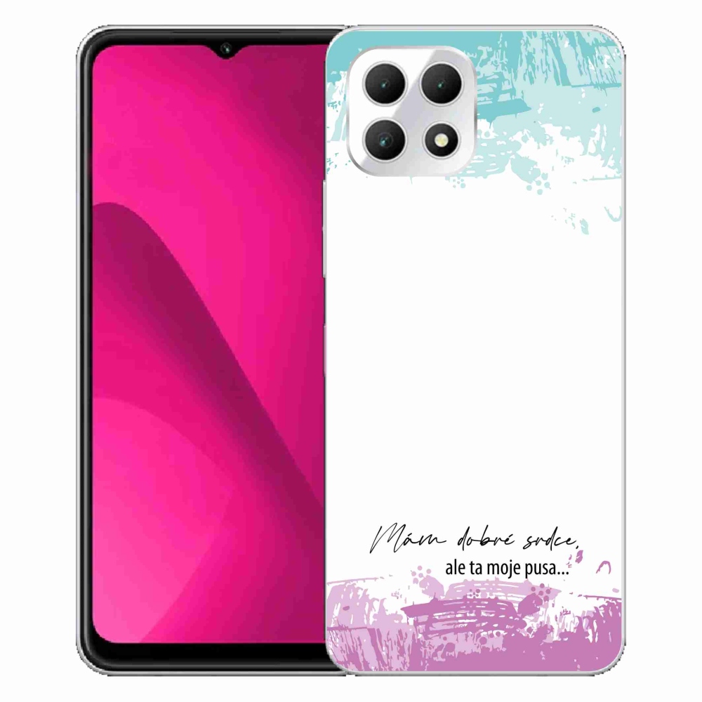 Gélový kryt mmCase na T-Mobile T Phone 2 - vtipný text 3 biele pozadie