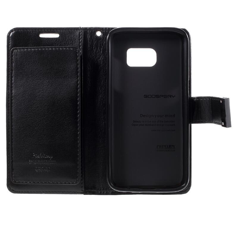 Luxury PU kožené pouzdro na Samsung Galaxy S7 - černé