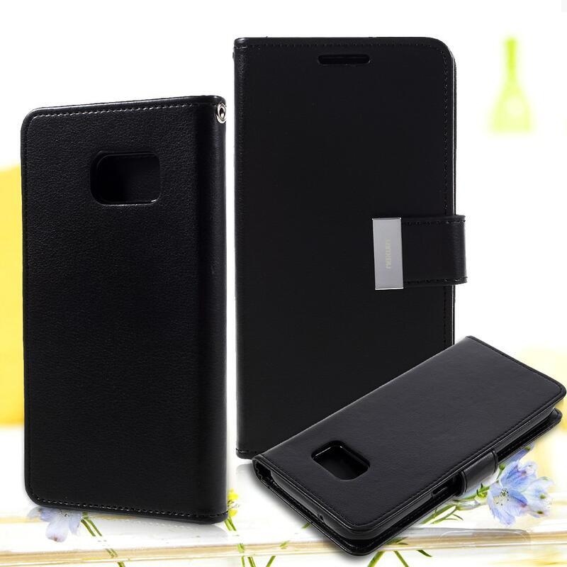 Luxury PU kožené pouzdro na Samsung Galaxy S7 - černé