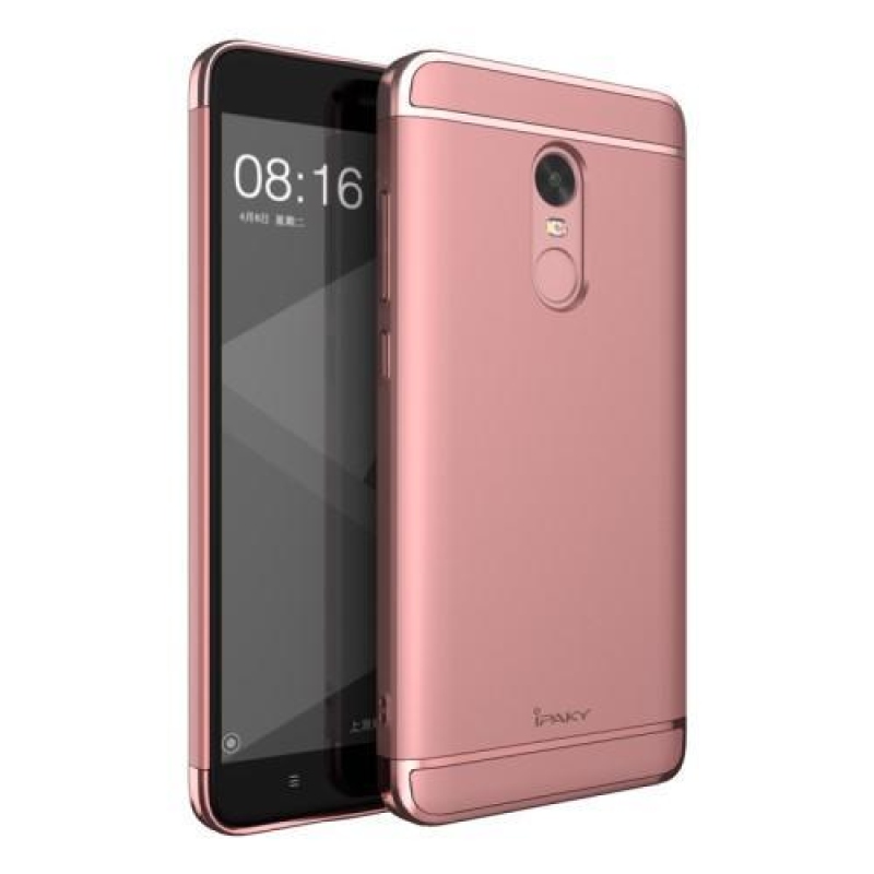 Luxusní 3v1 obal pre mobil Xiaomi Redmi Note 4 - ružovozlatý