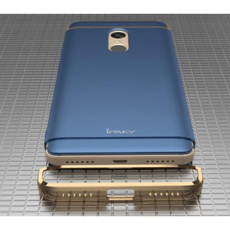 Luxusní 3v1 obal pre mobil Xiaomi Redmi Note 4 - zlatý