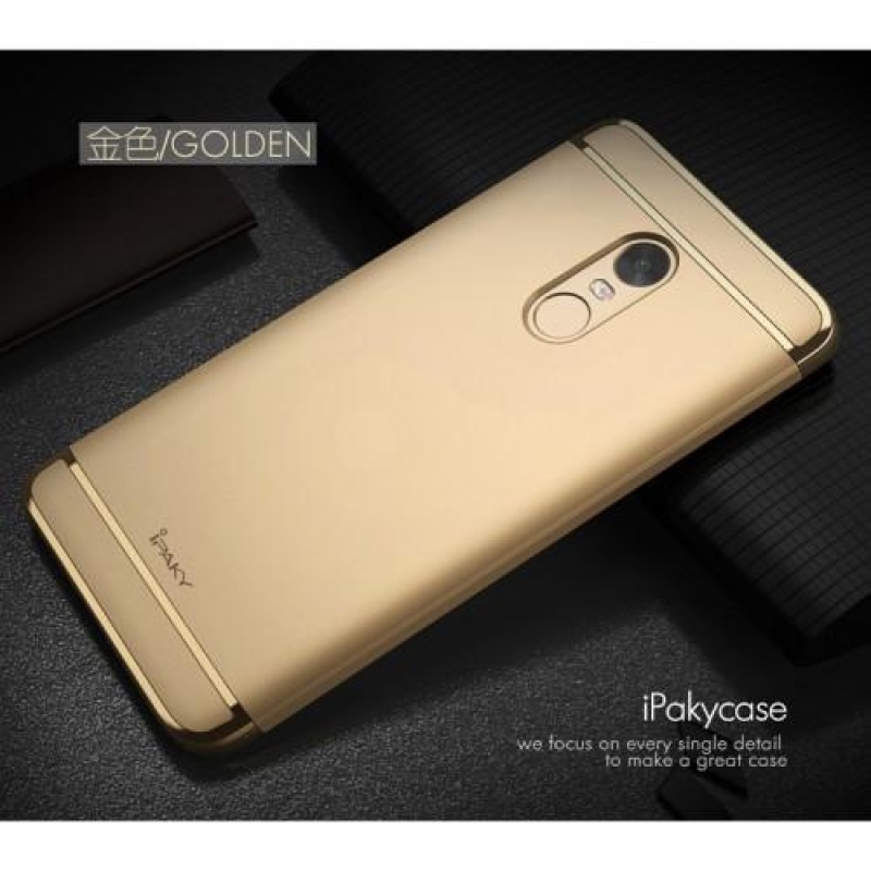 Luxusní 3v1 obal pre mobil Xiaomi Redmi Note 4 - zlatý