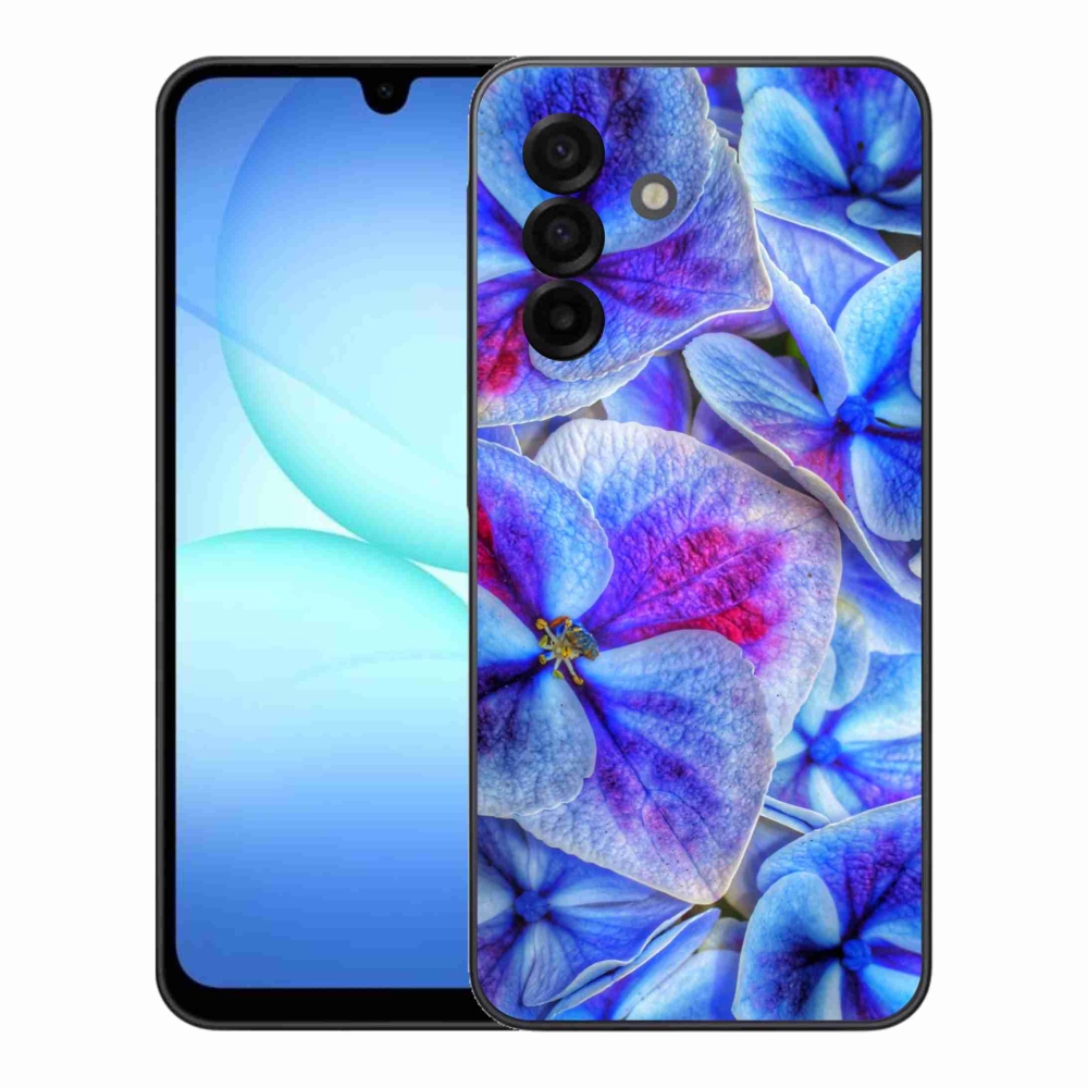 Gélový kryt mmCase na Samsung Galaxy A17 4G/5G - modré kvety 1