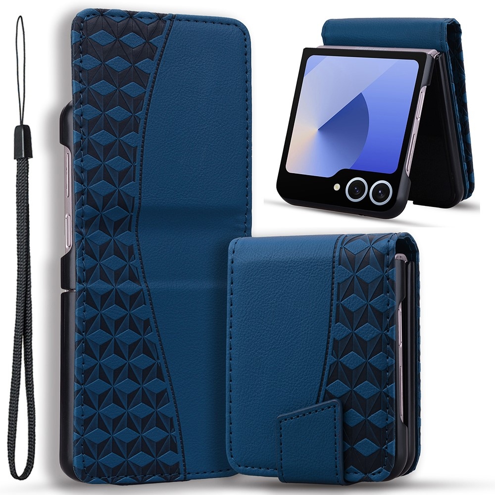 Gridy knižkové púzdro na Samsung Galaxy Z Flip7 5G - modré