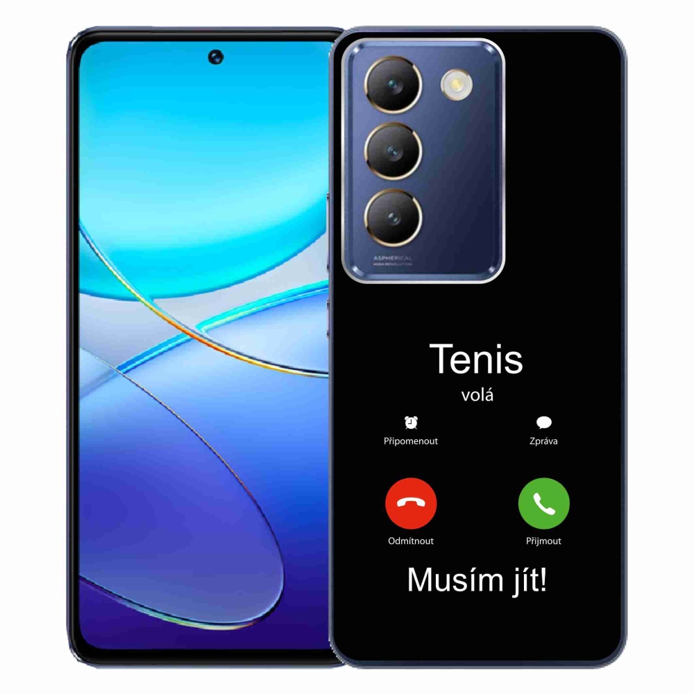Gélový kryt mmCase na Vivo V40 SE 4G/5G - tenis volá čierne pozadie