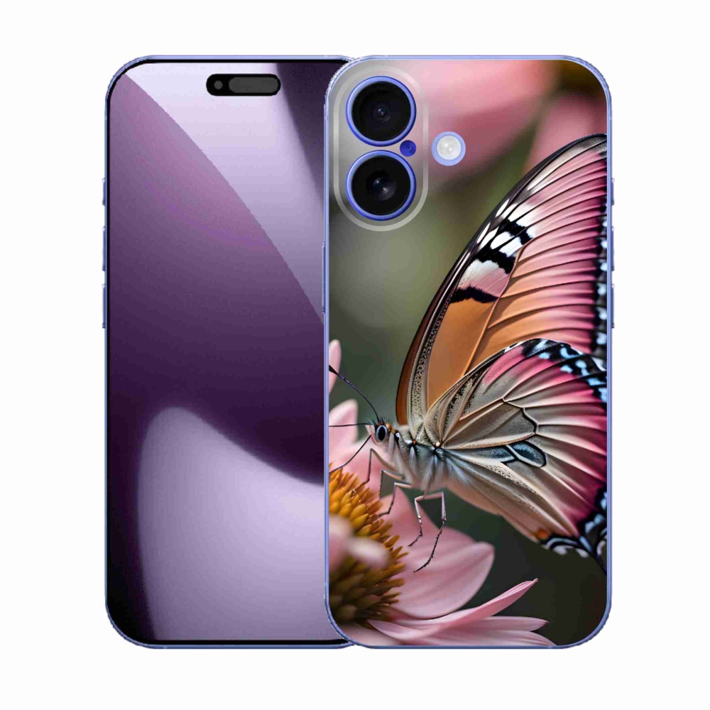 Gélový kryt mmCase na iPhone 17 - farebný motýľ