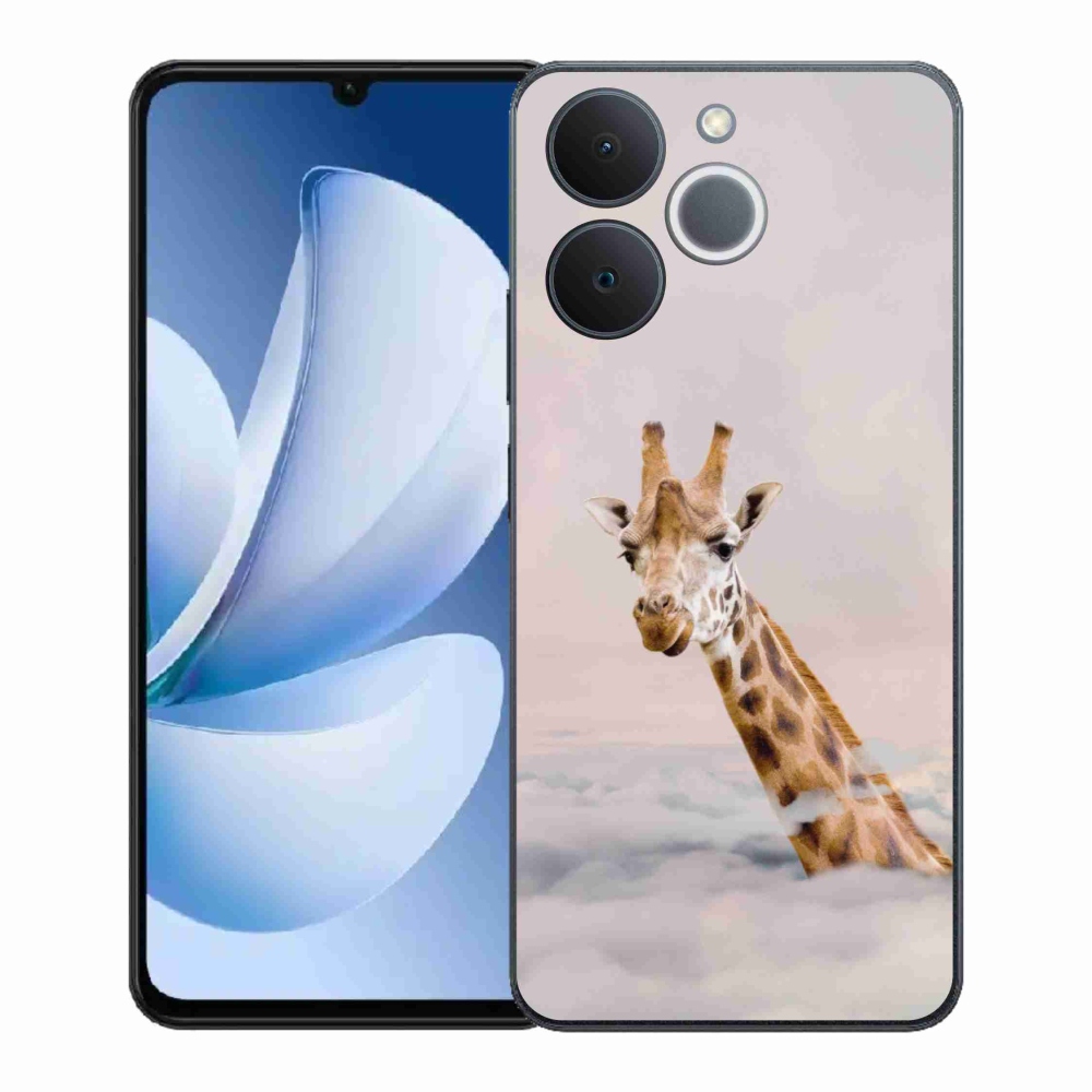 Gélový kryt mmCase na Realme Note 70T - žirafa v oblakoch