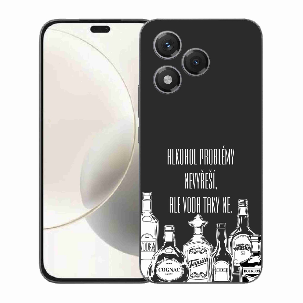 Gélový kryt mmCase na Honor 400 Lite - vtipný text čierne pozadie