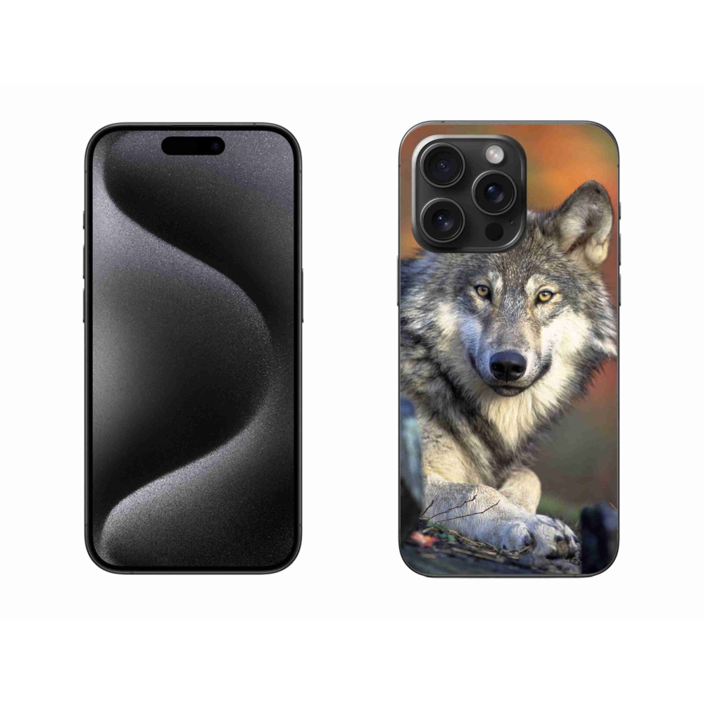 Gélový obal mmCase na iPhone 15 Pro Max - vlk