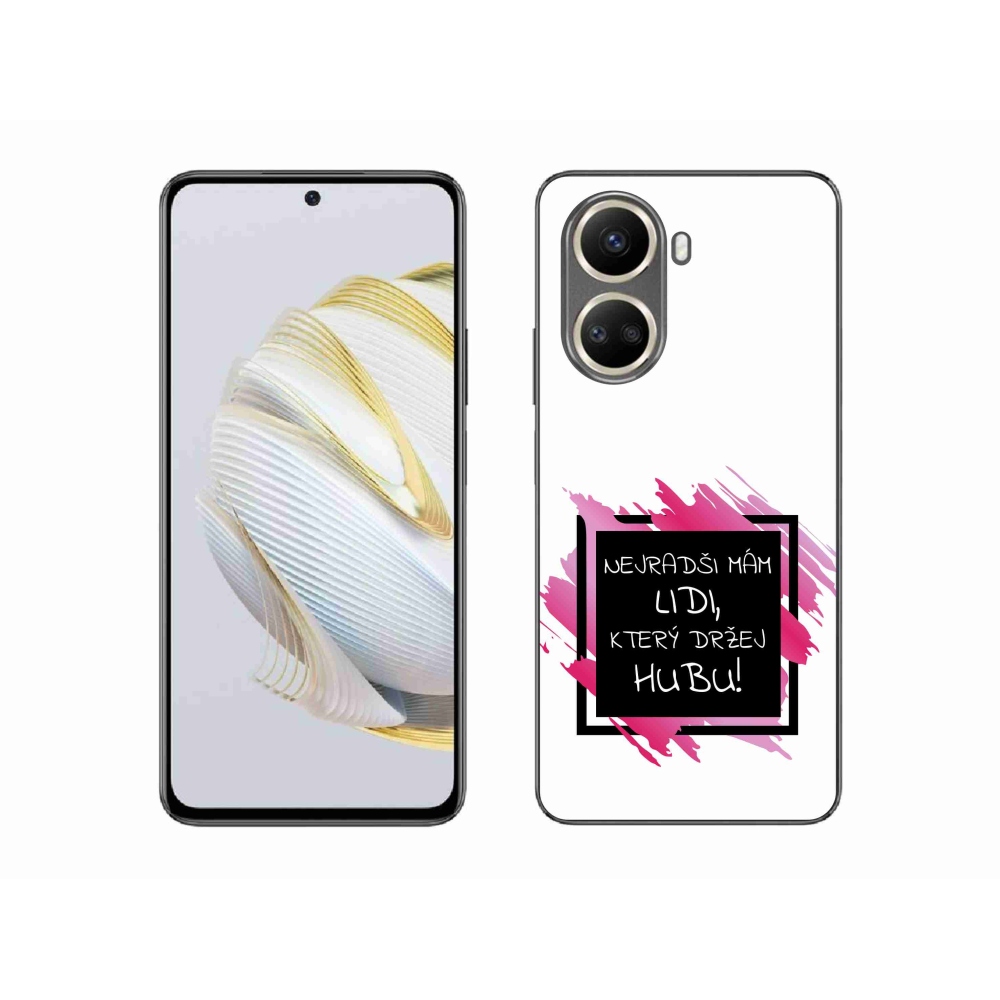 Gélový kryt mmCase na Huawei Nova 10 SE - vtipný text 7 čiernobiele pozadie