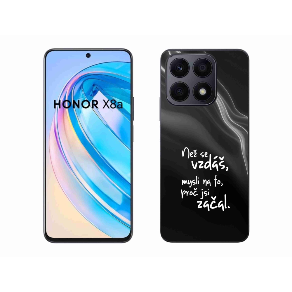 Gélový kryt mmCase na Honor X8a - citát 2 čierne pozadie