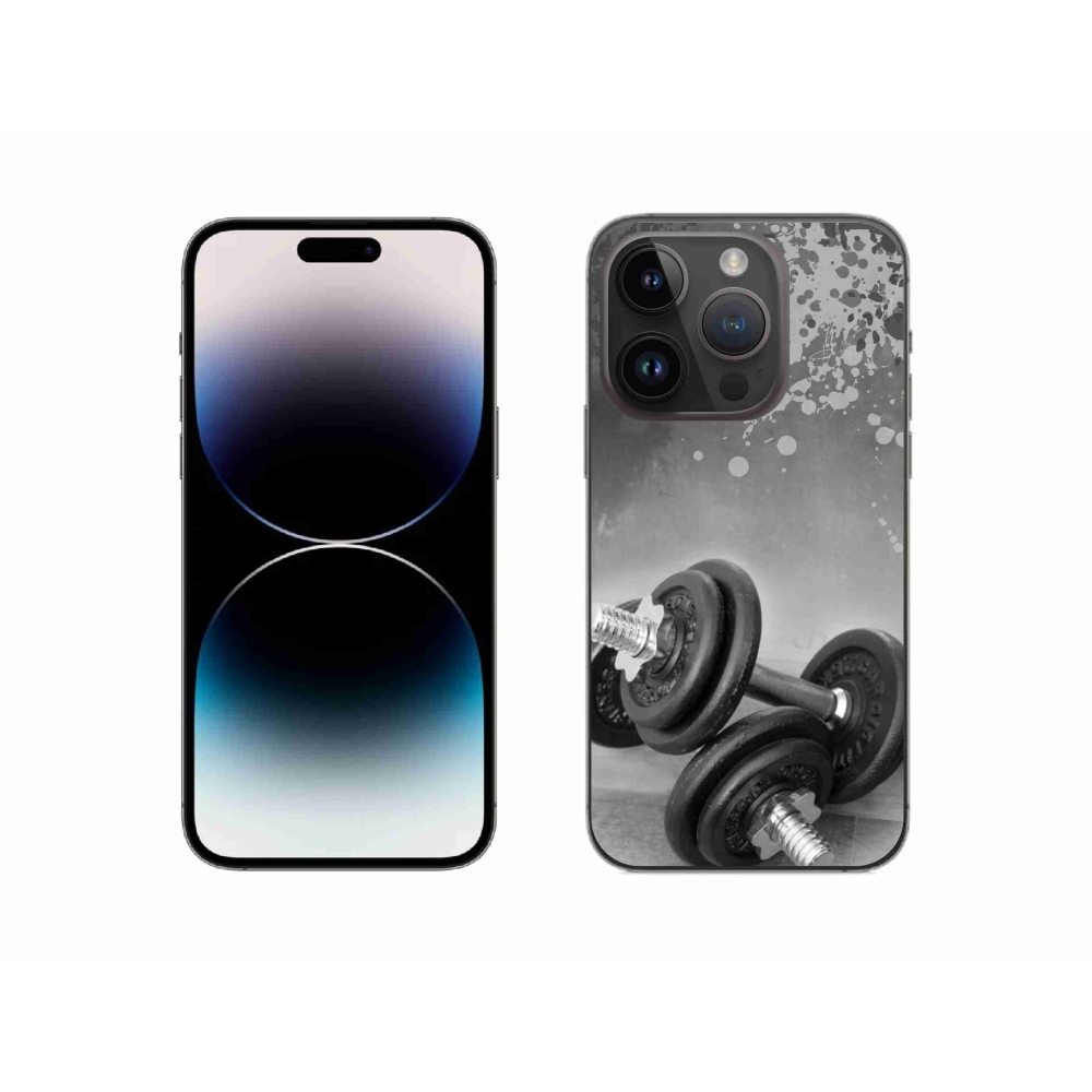 Gélový kryt mmCase na iPhone 14 Pro 6.1 - činky 1