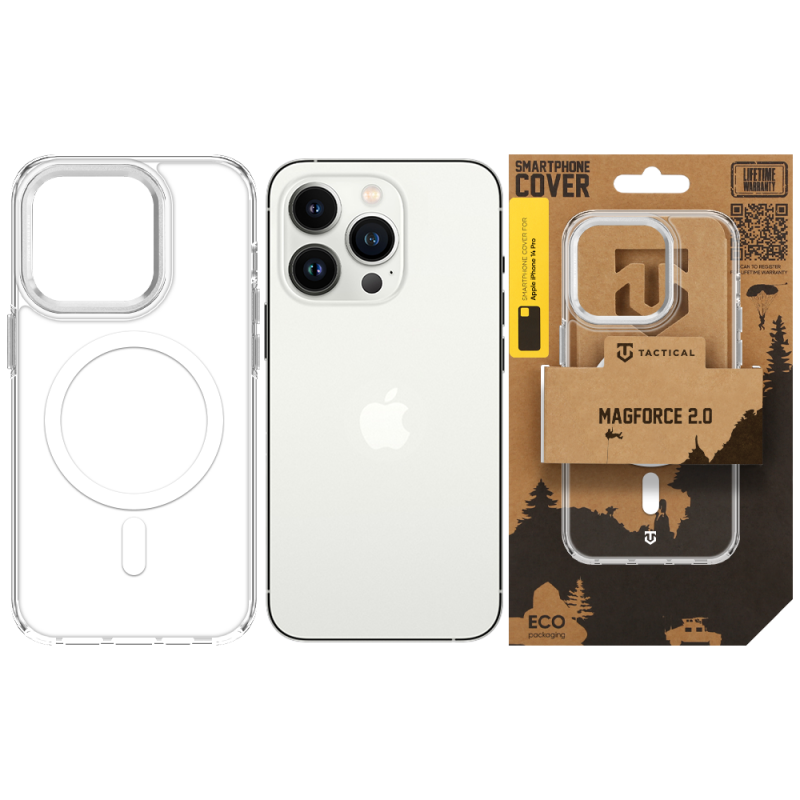 Tactical MagForce 2.0 Puzdro pre Apple iPhone 14 Pro strieborné