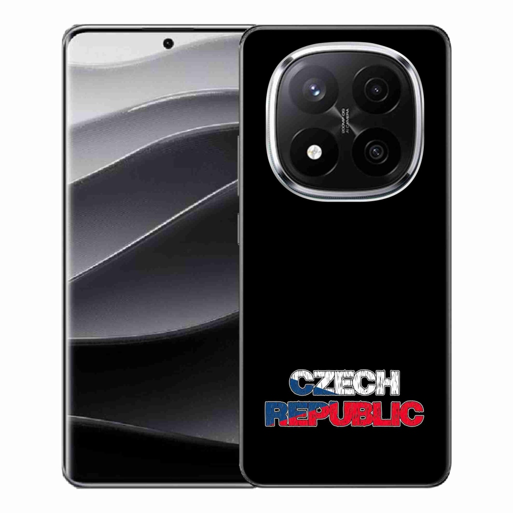 Gélový kryt mmCase na Xiaomi Redmi Note 14 Pro+ 5G - Czech Republic čierne pozadie