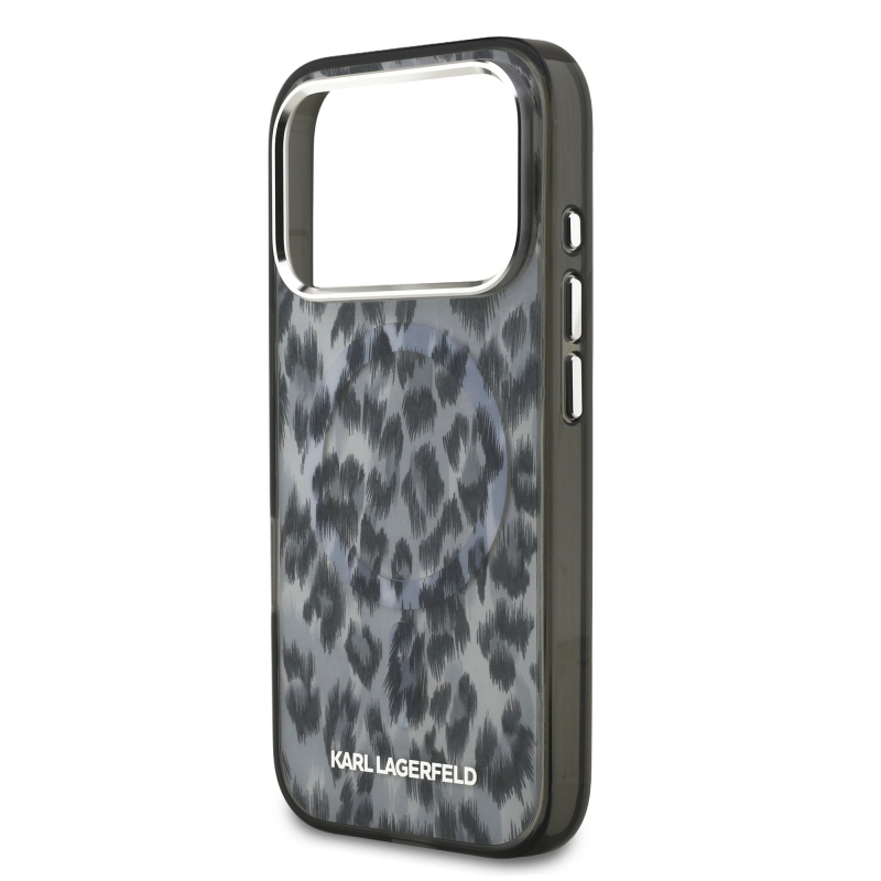 Karl Lagerfeld IML Leopard MagSafe Zadný Kryt pre iPhone 17 Pro Grey