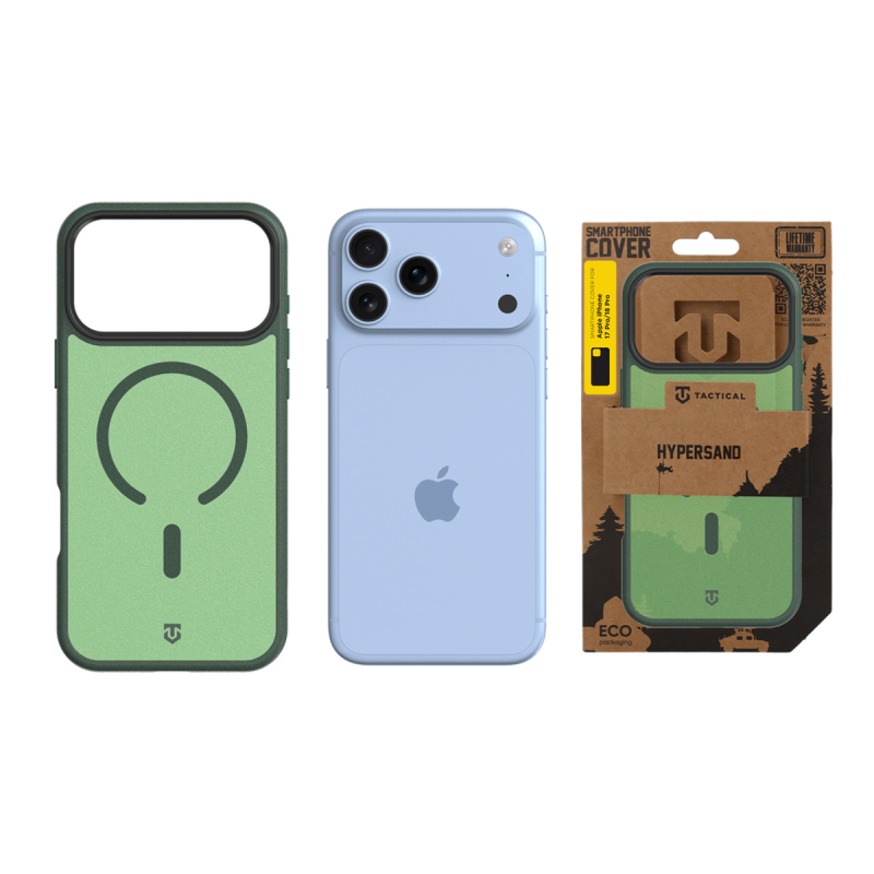 Tactical MagForce Hypersand puzdro pre Apple iPhone 18 Pro/17 Pro v farbe Forest Green
