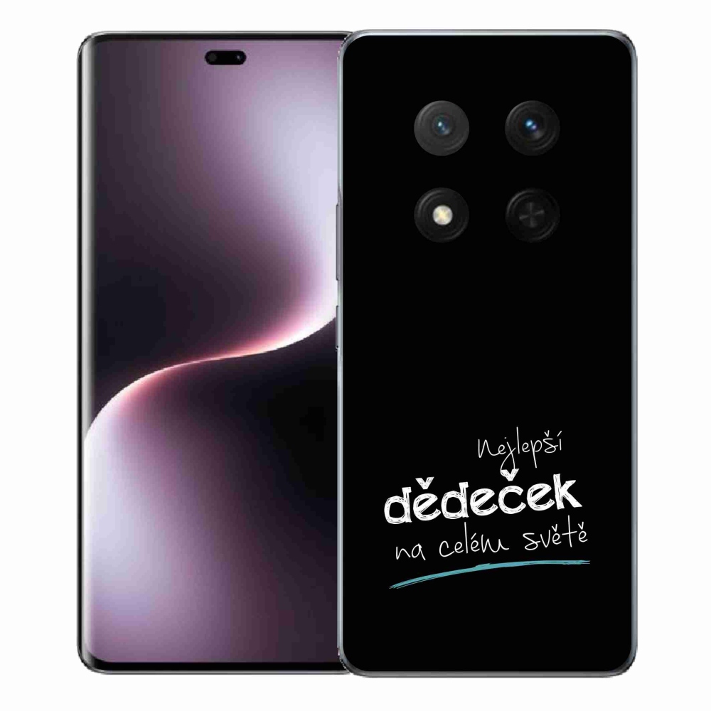 Gélový kryt mmCase na Honor Magic 7 Lite 5G - najlepší starý otec 3 čierne pozadie