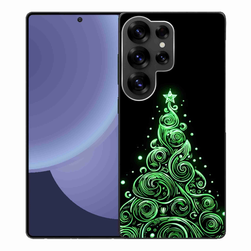 Gélový kryt mmCase na Samsung Galaxy S25 Ultra - neónový vianočný stromček 3