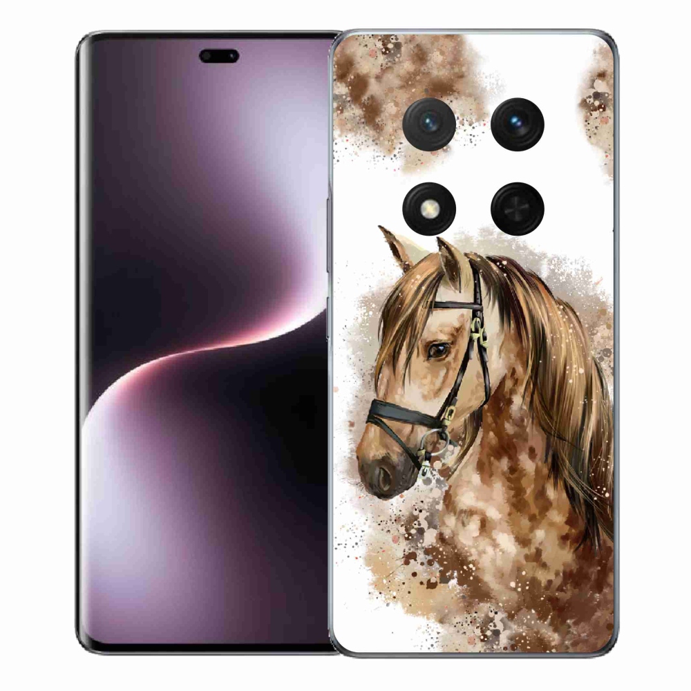 Gélový kryt mmCase na Honor Magic 7 Lite 5G - hnedý kreslený kôň