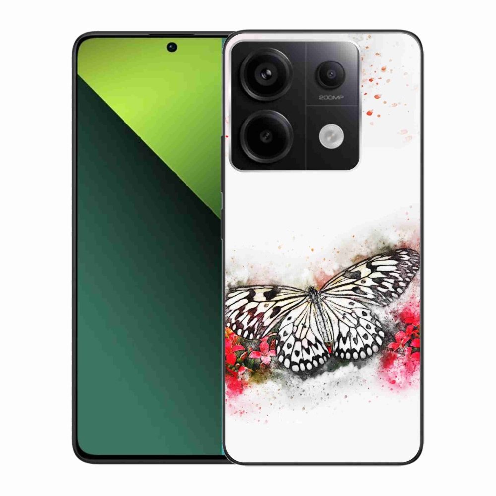 Gélový kryt mmCase na Xiaomi Redmi Note 13 Pro 5G/Poco X6 5G - čiernobiely motýľ