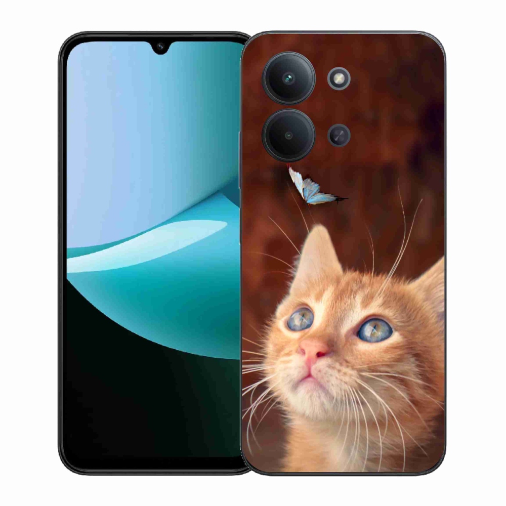 Gélový kryt mmCase na Xiaomi Redmi 15C 4G (171mm)/Poco C85 4G (171mm) - motýľ a mačiatko