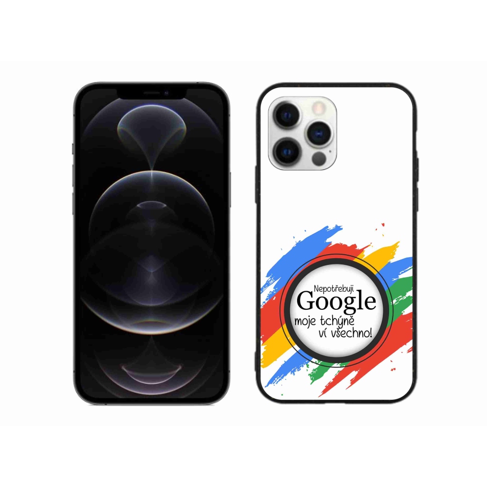 Gélový kryt mmCase na iPhone 12 Pro Max - svokra vie všetko biele pozadie